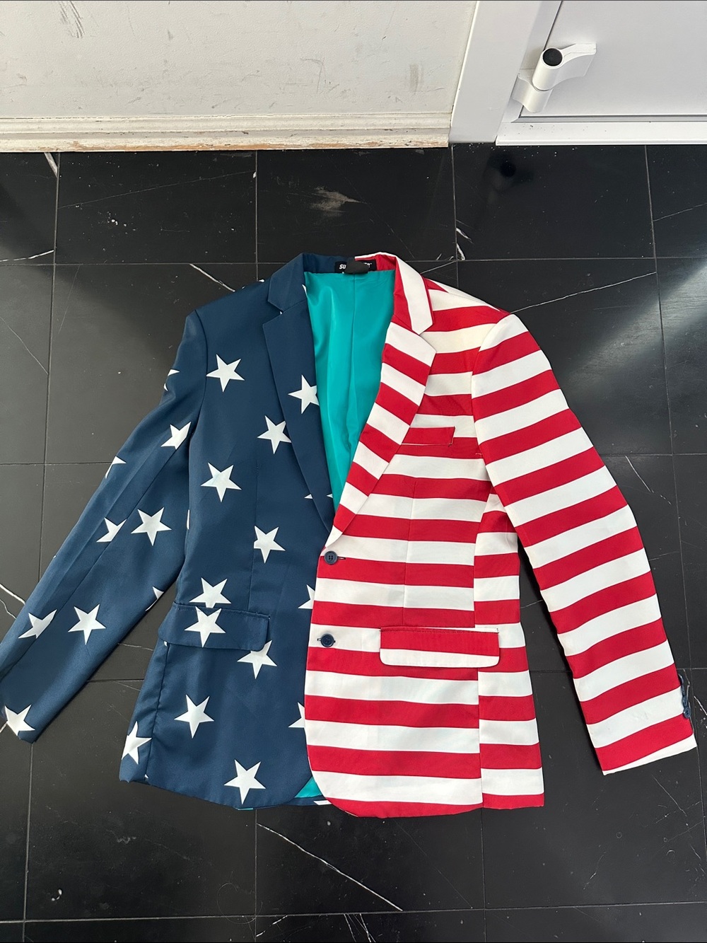 Patriotic Stars & Stripes Men's Blazer - Red, White & Blue